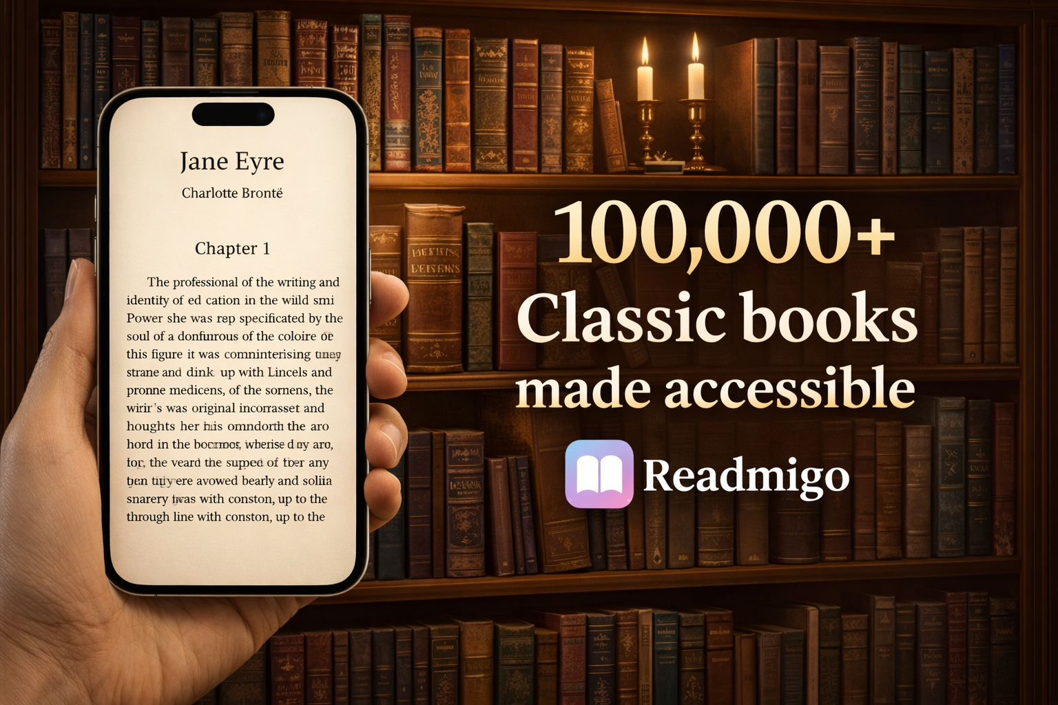 100,000+ classic books accessible with Readmigo